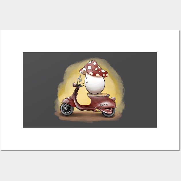 Eggels Retro Scooter Wall Art by VictoriaLehnard